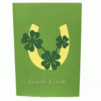 pop-up klavertje vier kaart